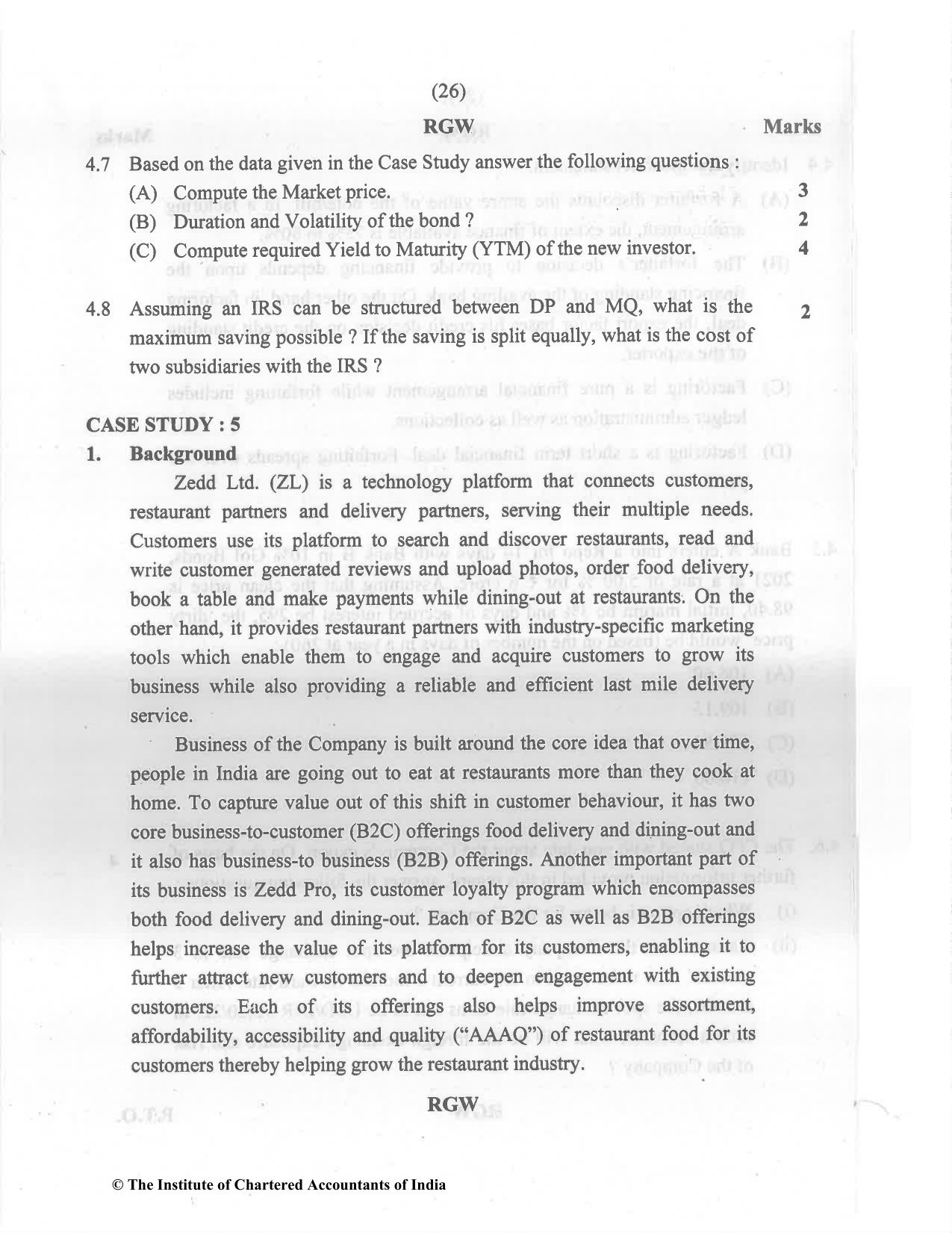 CA Final May 2022 Question Paper - Paper 6B – Financial Services and Capital Markets - Page 26