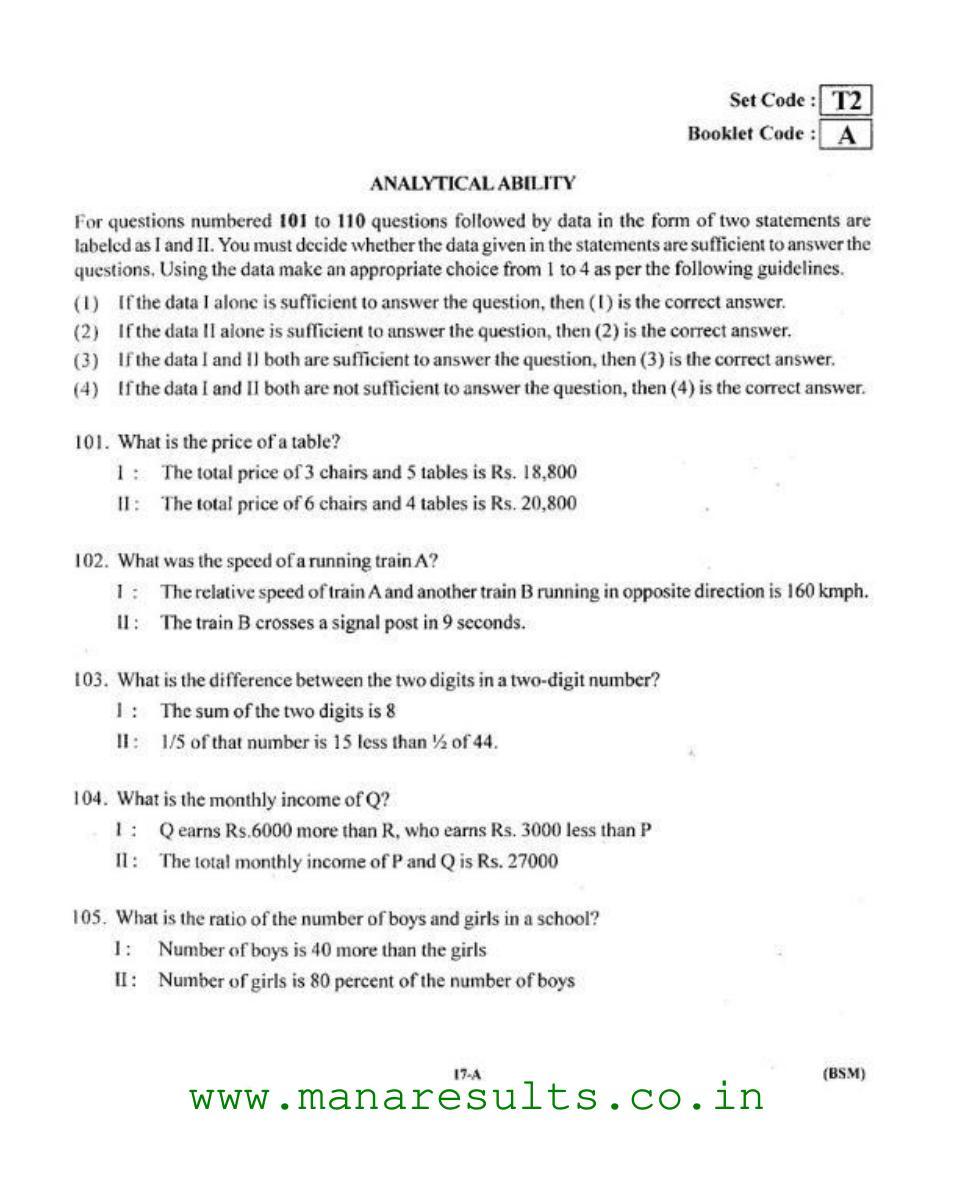 AP ECET 2015 BSC Mathematics Old Previous Question Papers - Page 16