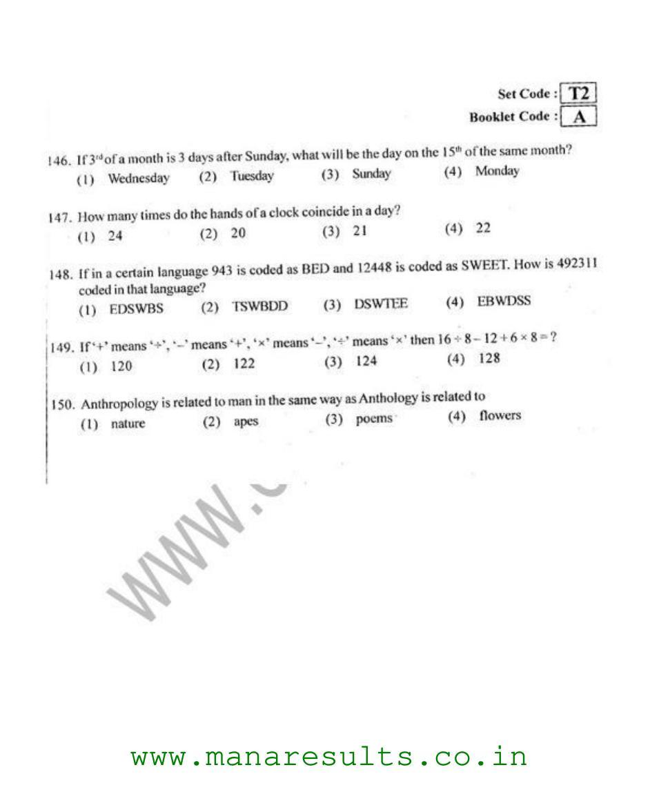 AP ECET 2015 BSC Mathematics Old Previous Question Papers - Page 22