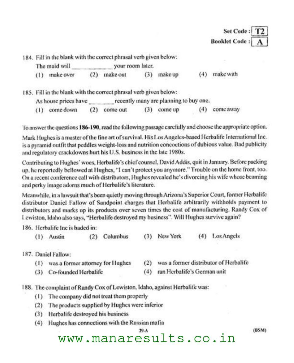 AP ECET 2015 BSC Mathematics Old Previous Question Papers - Page 30