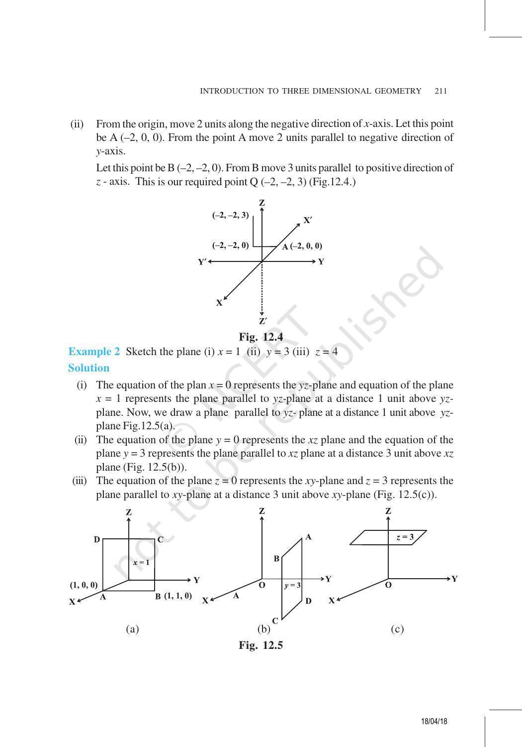 NCERT Exemplar Book for Class 11 Maths: Chapter 12 Introduction to Three-Dimensional Geometry - Page 4