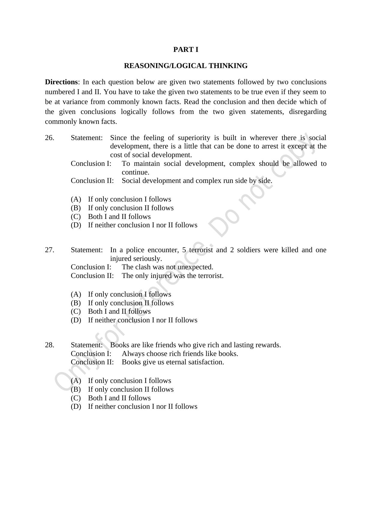 CUSAT CAT 2021 BBA LLB (HONS) BCOM LLB (HONS) Question Paper - Page 6