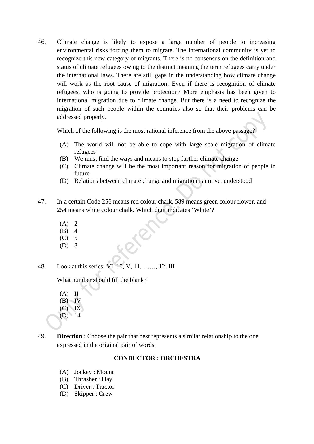 CUSAT CAT 2021 BBA LLB (HONS) BCOM LLB (HONS) Question Paper - Page 13
