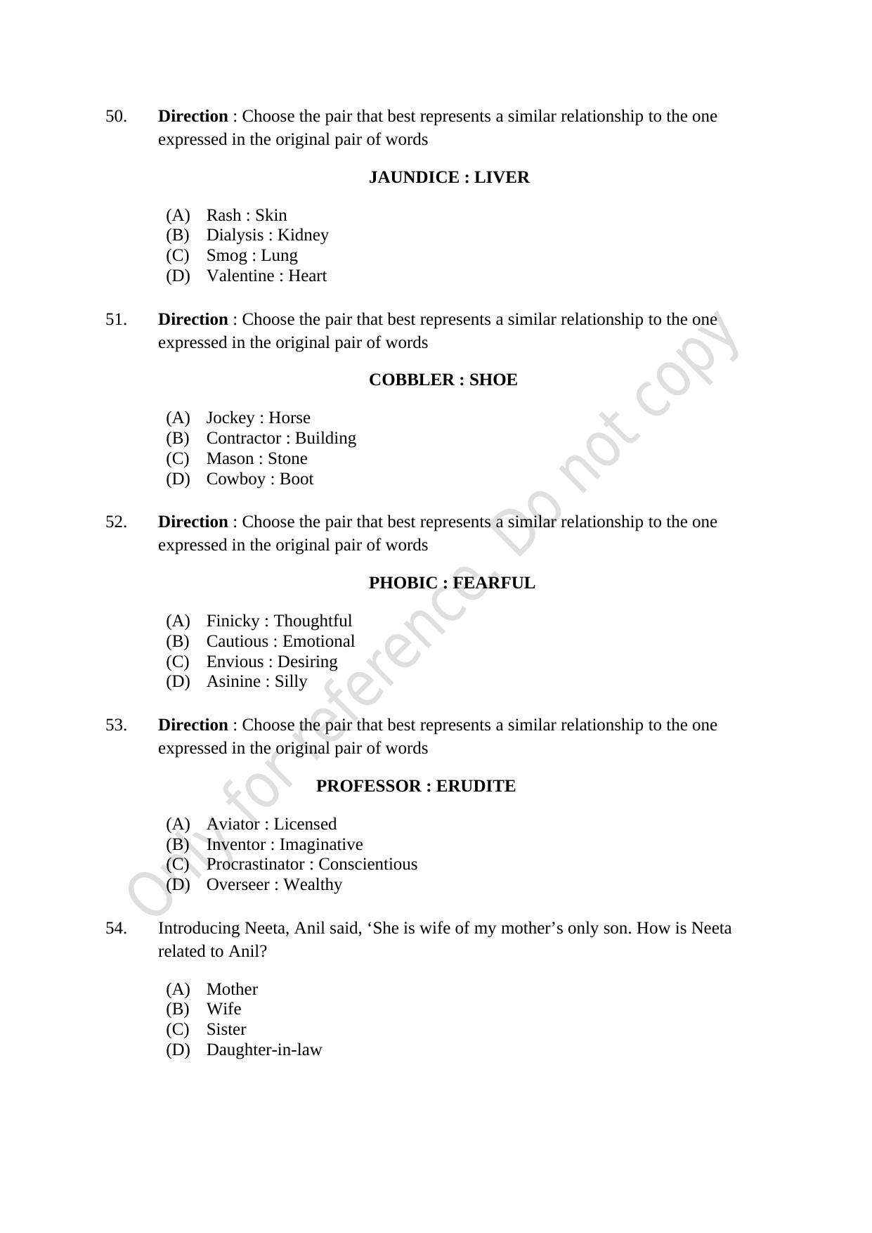 CUSAT CAT 2021 BBA LLB (HONS) BCOM LLB (HONS) Question Paper - Page 14