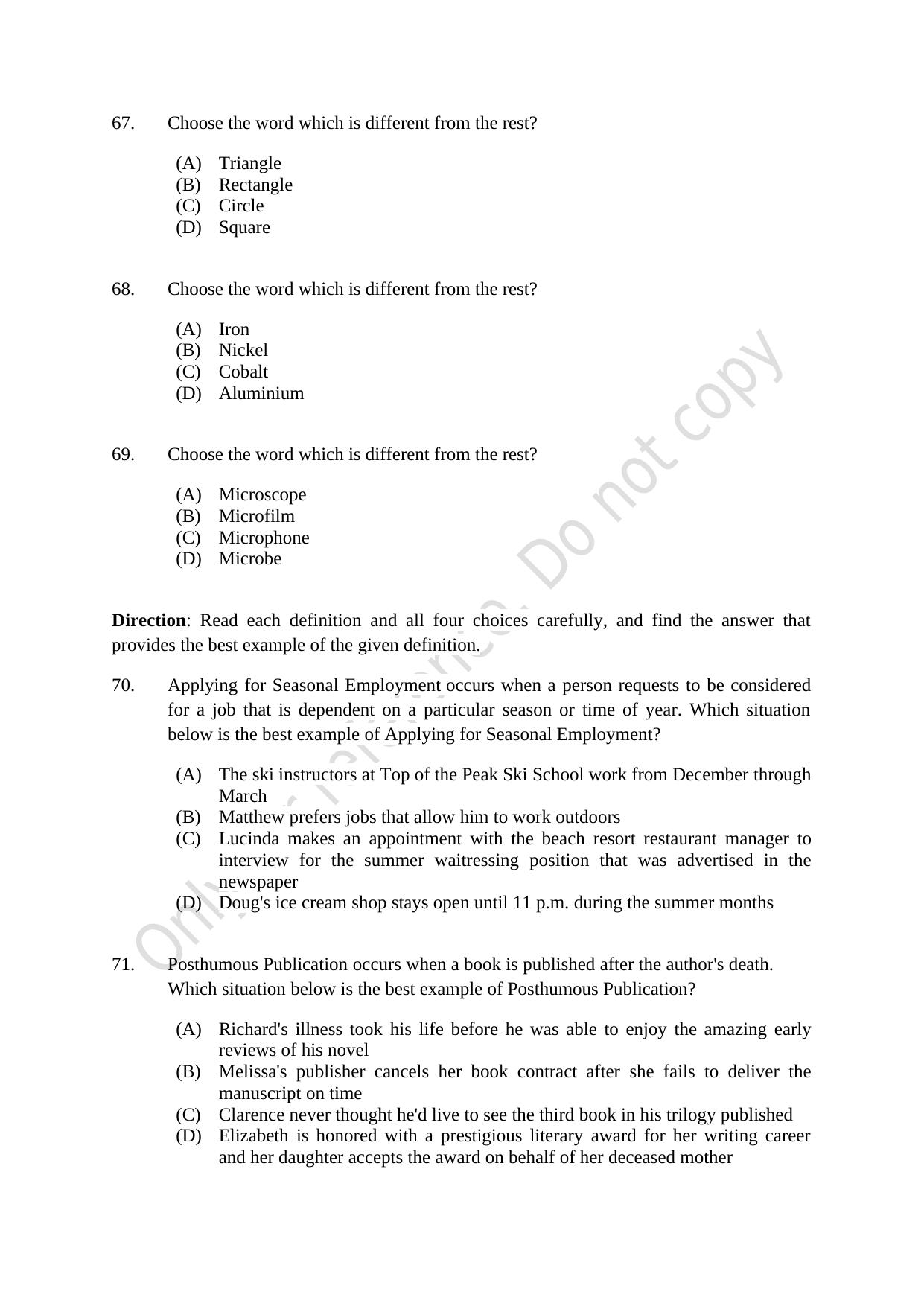 CUSAT CAT 2021 BBA LLB (HONS) BCOM LLB (HONS) Question Paper - Page 19