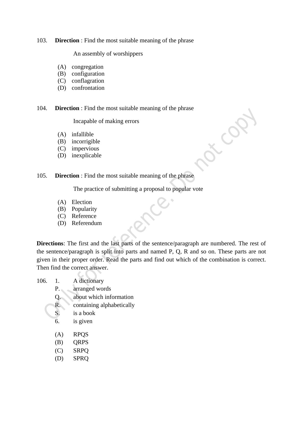 CUSAT CAT 2021 BBA LLB (HONS) BCOM LLB (HONS) Question Paper - Page 28