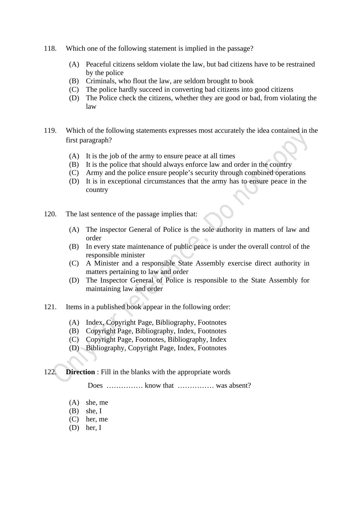 CUSAT CAT 2021 BBA LLB (HONS) BCOM LLB (HONS) Question Paper - Page 32