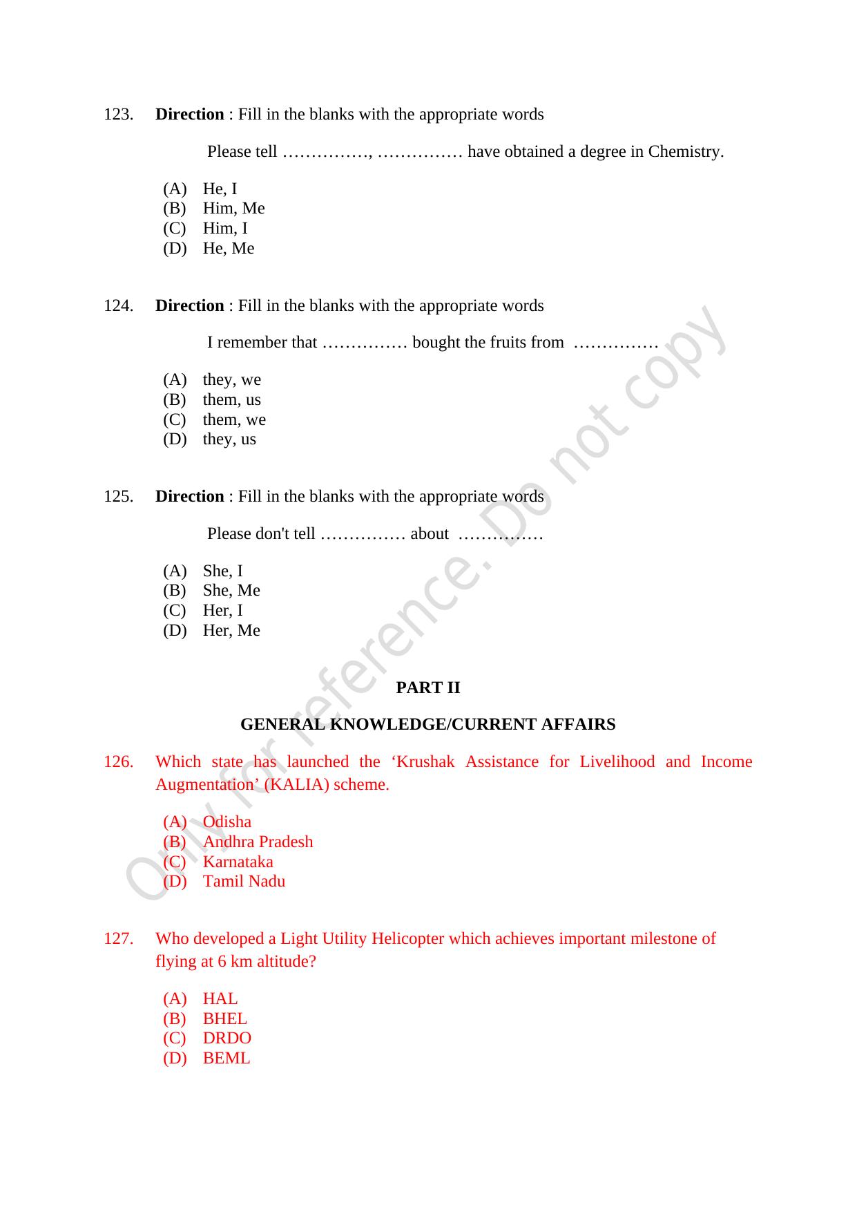 CUSAT CAT 2021 BBA LLB (HONS) BCOM LLB (HONS) Question Paper - Page 33