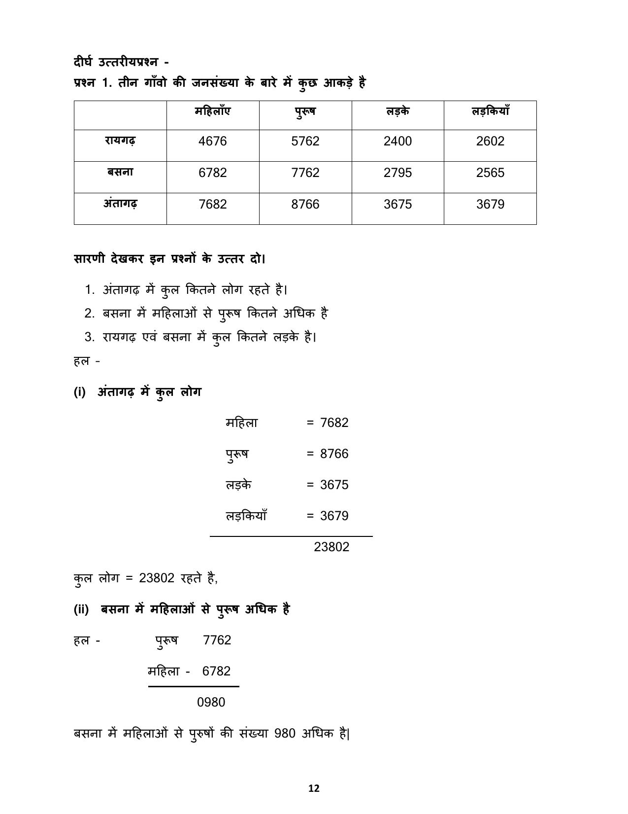 Chhattisgarh Board Class 4 Maths Question Bank - Page 16
