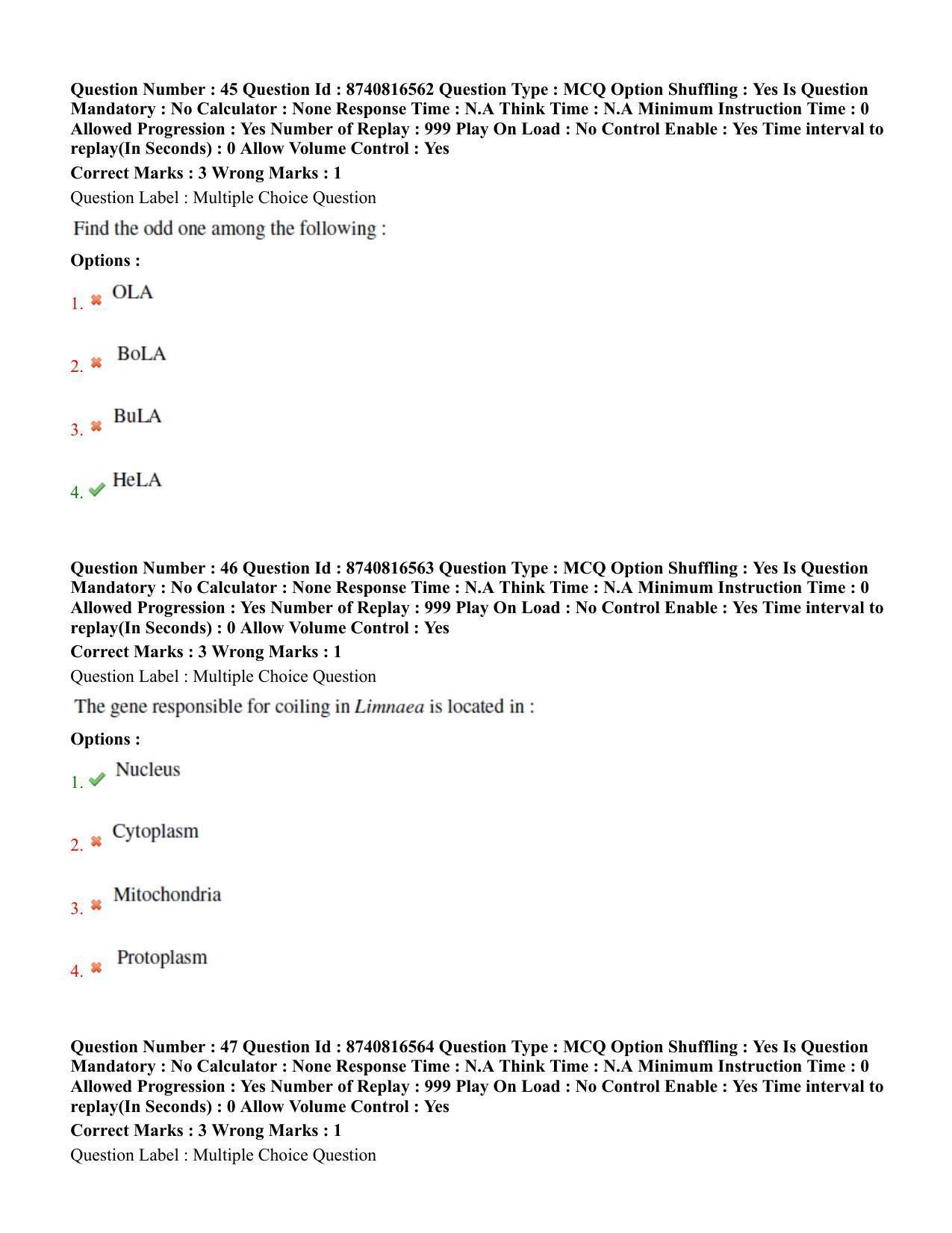 BHU RET Animal Genetics and Breeding  2020 Question Paper  - Page 30