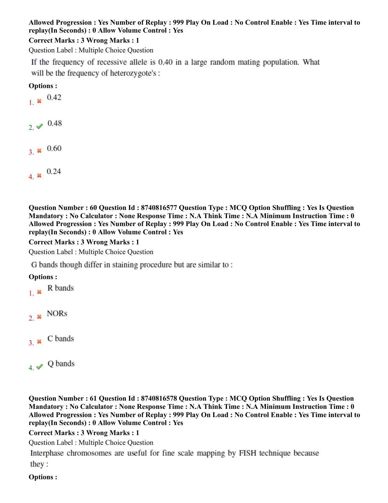 BHU RET Animal Genetics and Breeding  2020 Question Paper  - Page 36