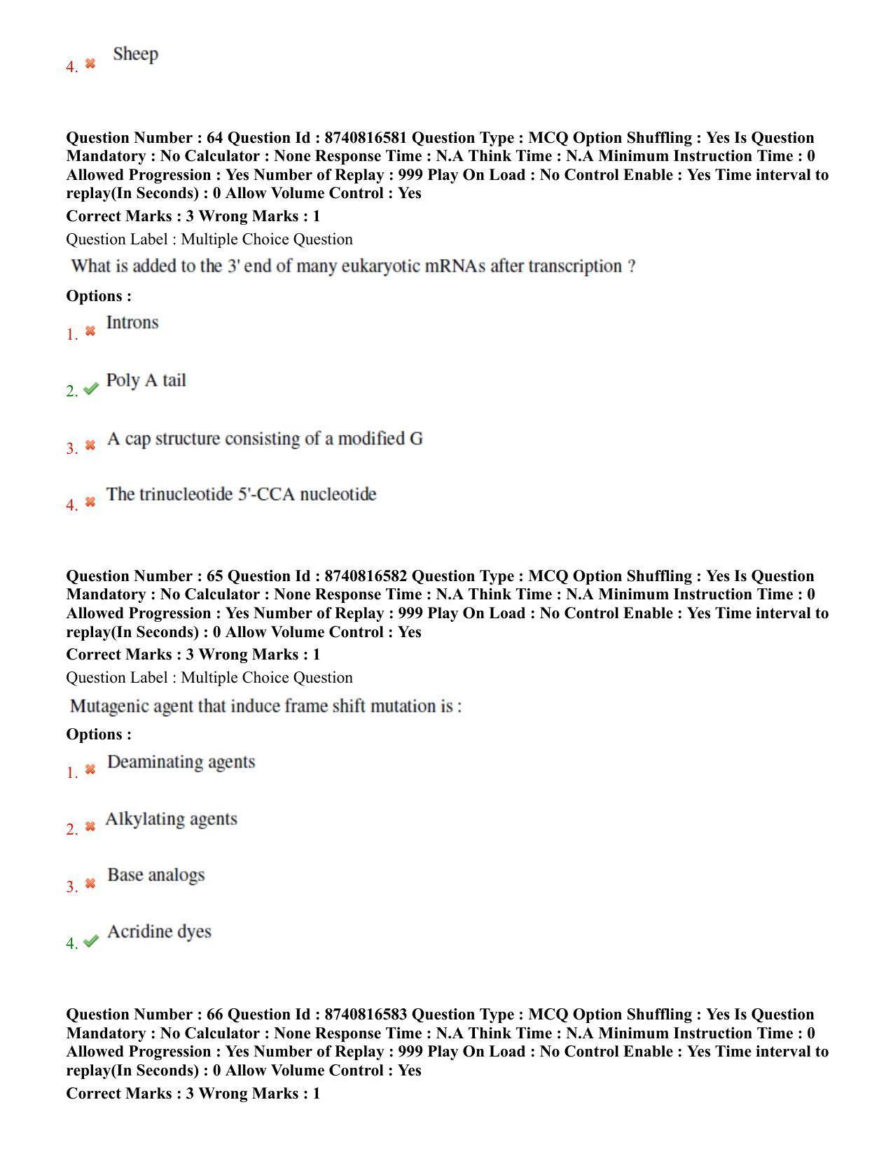 BHU RET Animal Genetics and Breeding  2020 Question Paper  - Page 38