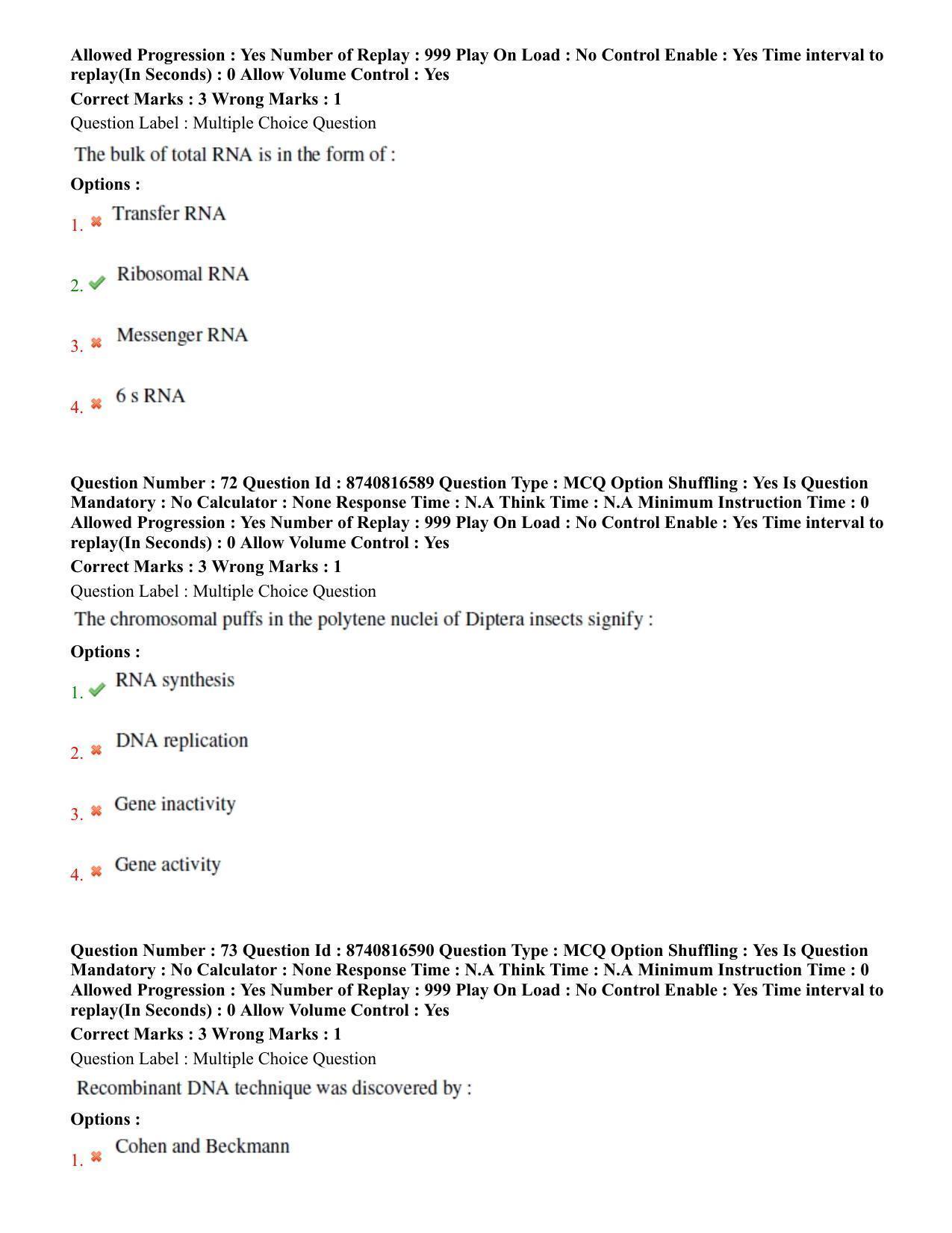 BHU RET Animal Genetics and Breeding  2020 Question Paper  - Page 41