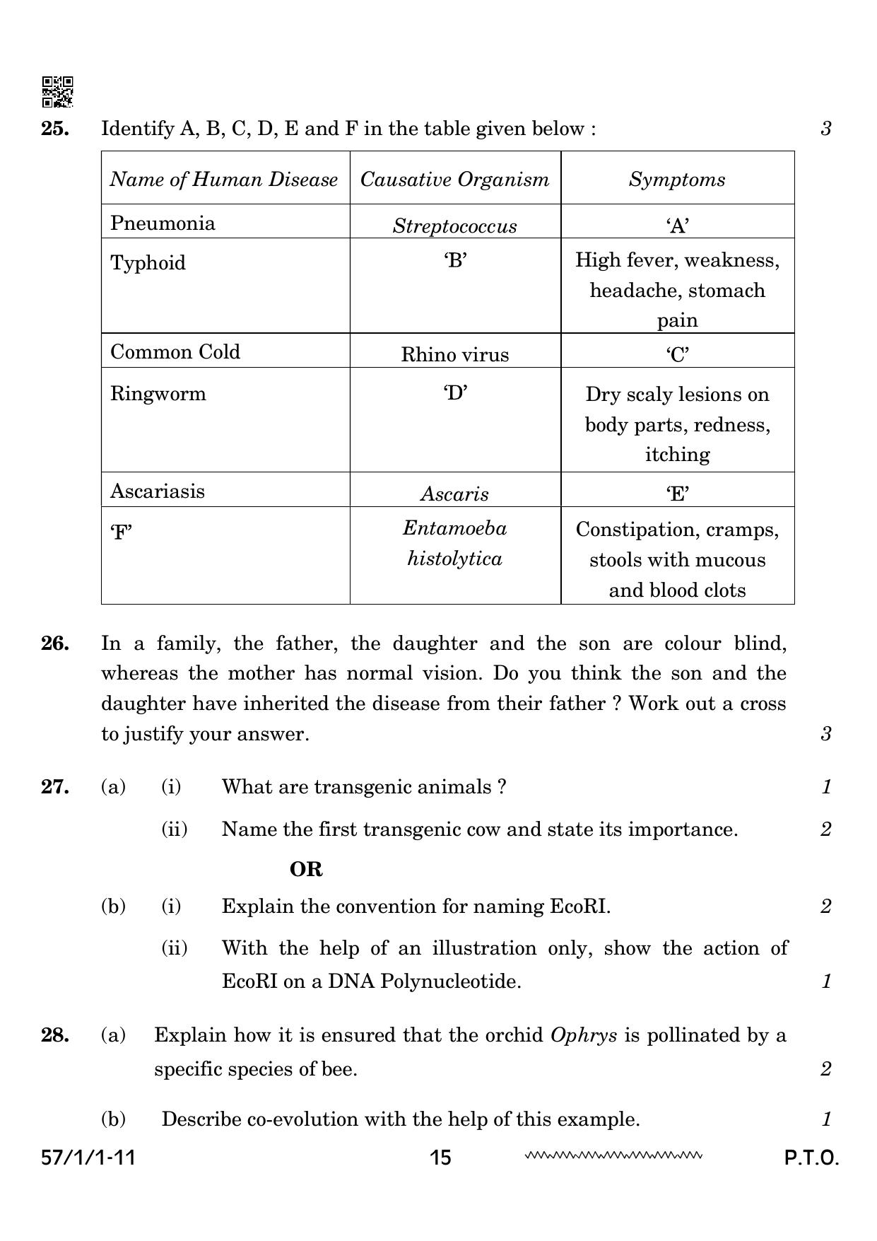 CBSE Class 12 57 1 1 Biology 2024 Question Paper - Page 15