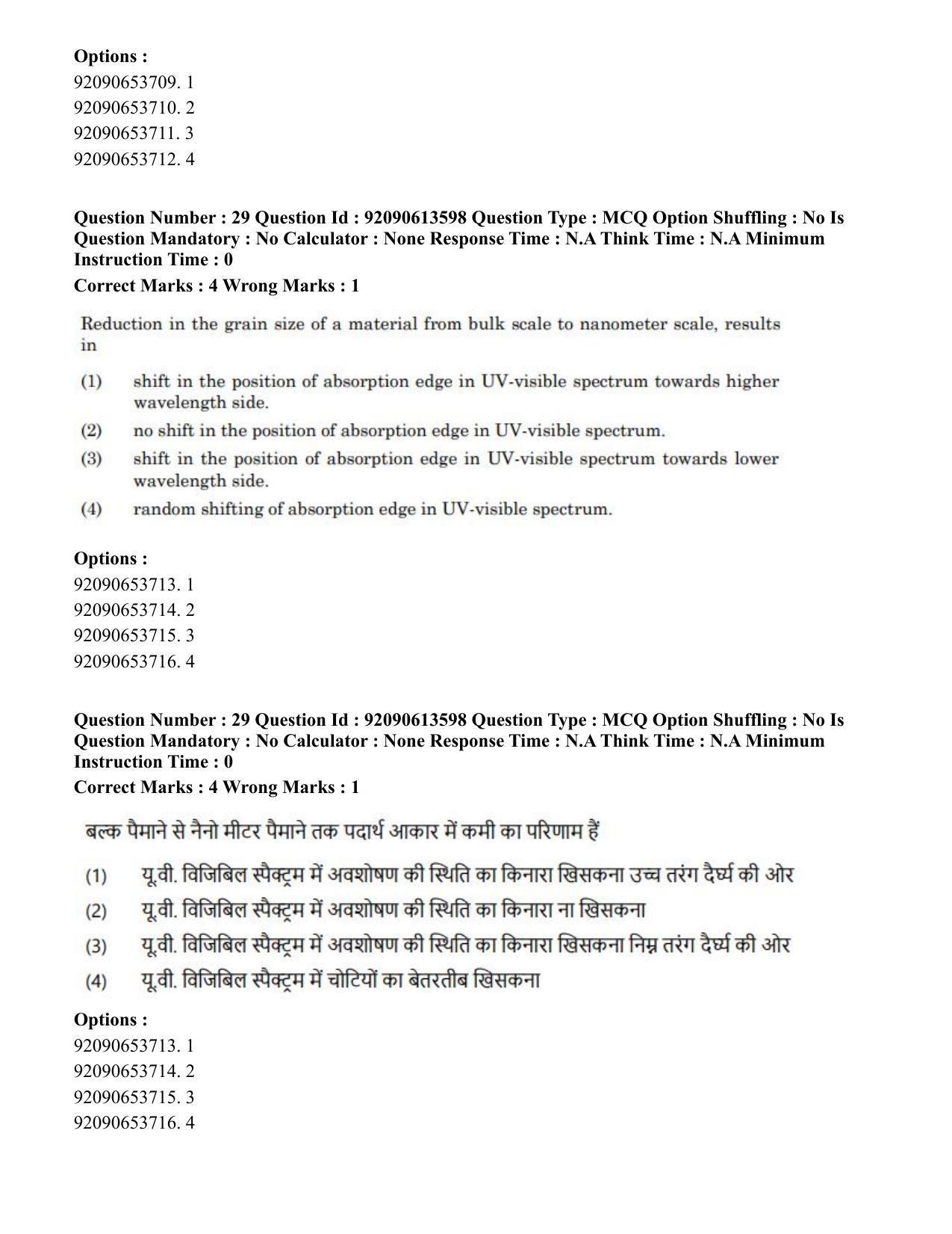 CUET PG 2023: SCQP18 – Material Science and Technology(Hin)-Shift 1 (12-06-2023) Question Paper - Page 30