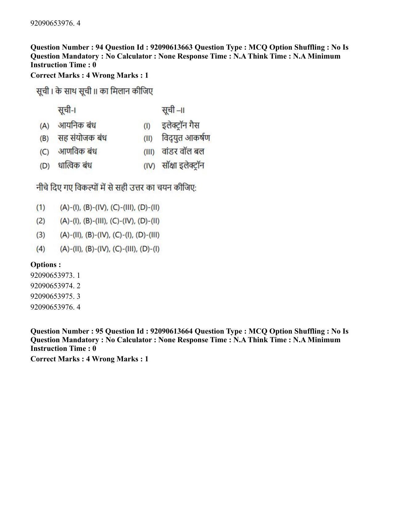 CUET PG 2023: SCQP18 – Material Science and Technology(Hin)-Shift 1 (12-06-2023) Question Paper - Page 96