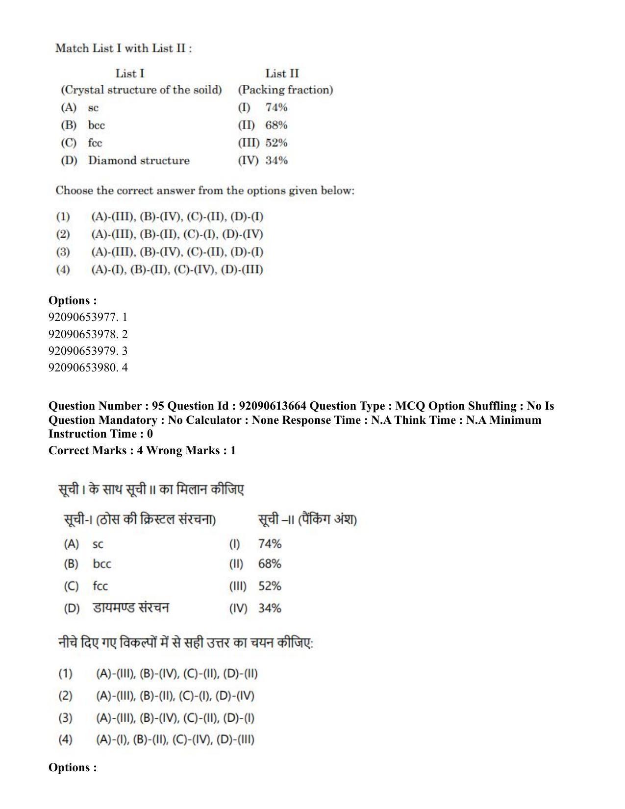CUET PG 2023: SCQP18 – Material Science and Technology(Hin)-Shift 1 (12-06-2023) Question Paper - Page 97
