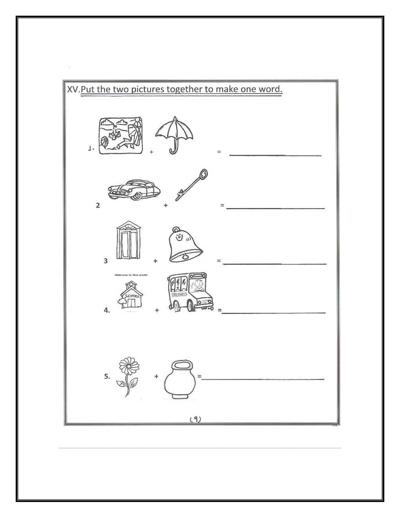 Worksheet for Class 1 English Assignment 38 - Page 3