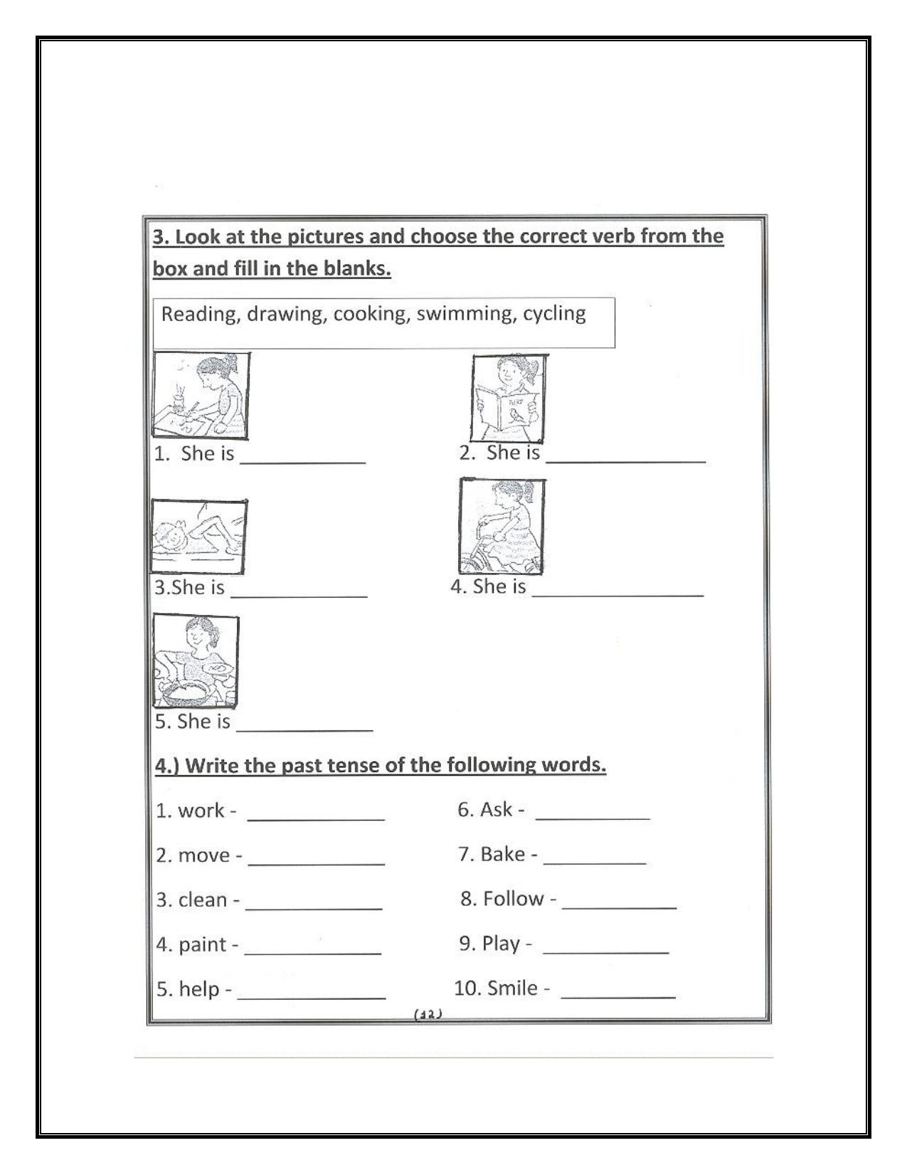 Worksheet for Class 1 English Assignment 38 - Page 6