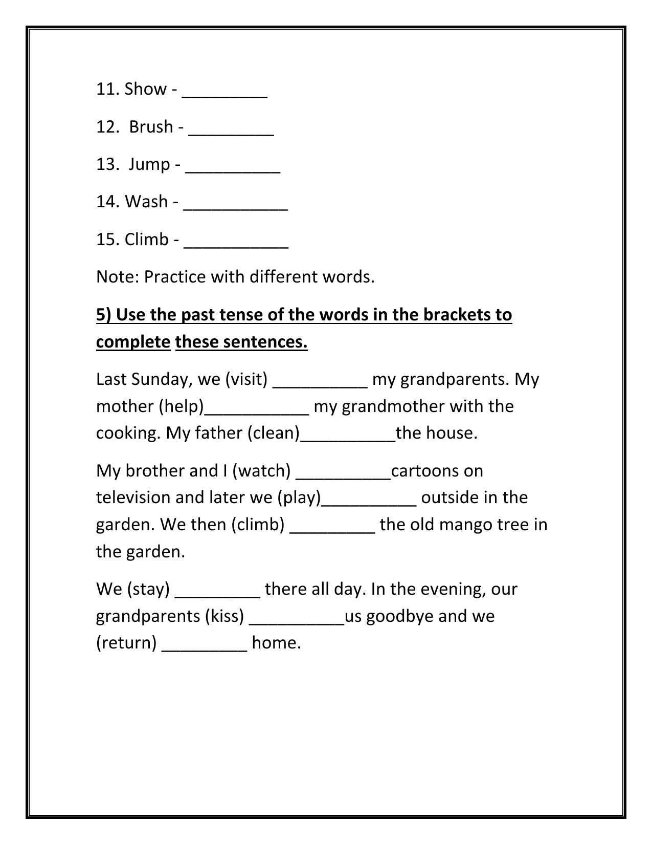 Worksheet for Class 1 English Assignment 38 - Page 7