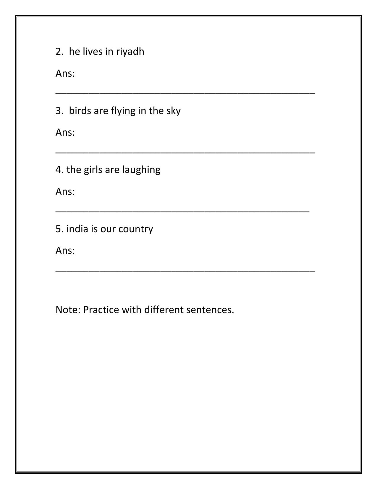 Worksheet for Class 1 English Assignment 38 - Page 10