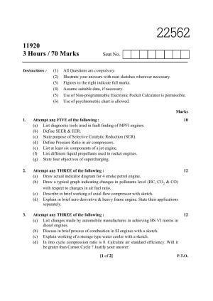 MSBTE Question Paper - 2019 - Power Engineering and Refrigeration