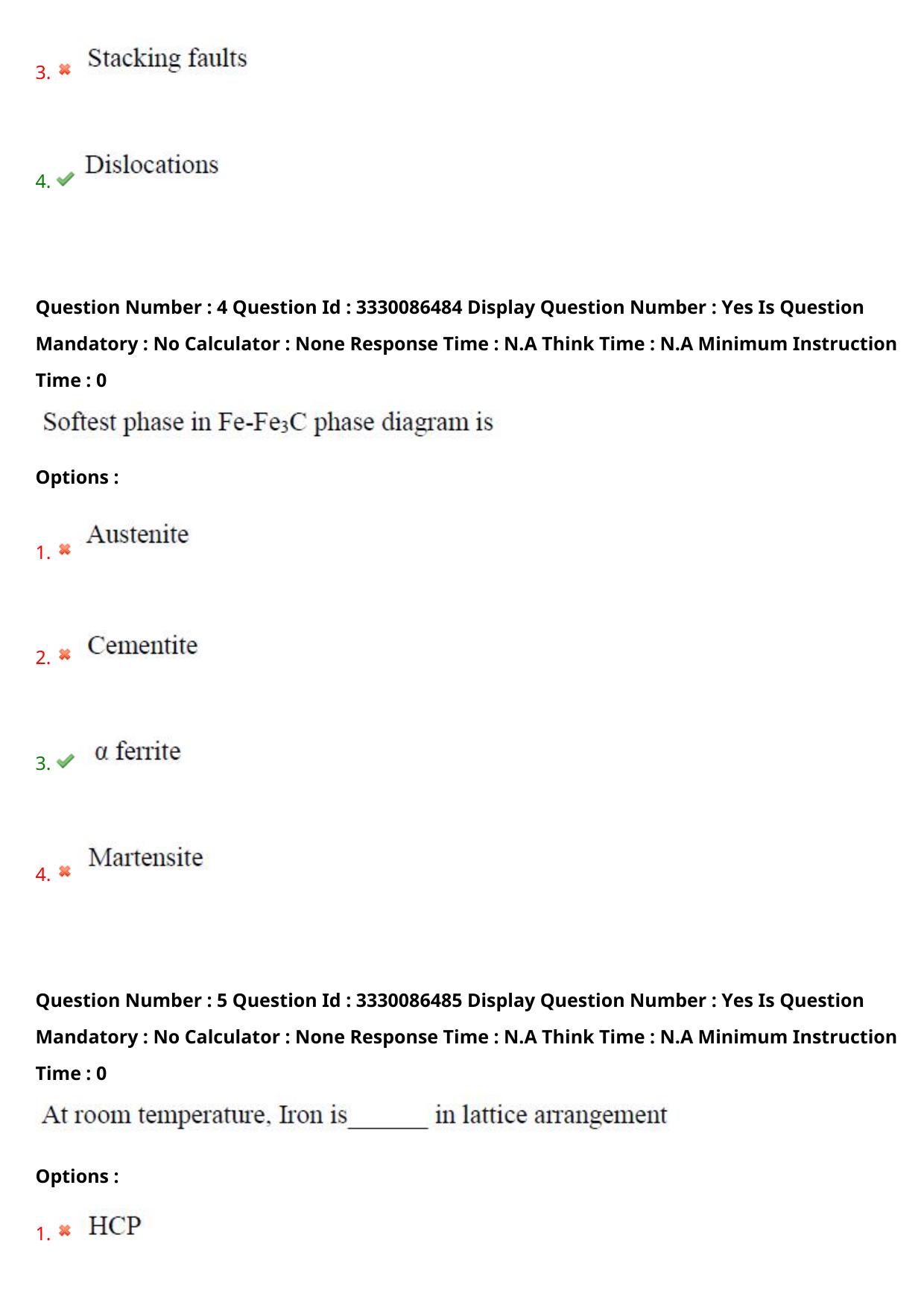 AP PGECET 2024 Metallurgy Question Paper with Preliminary Key - Page 4