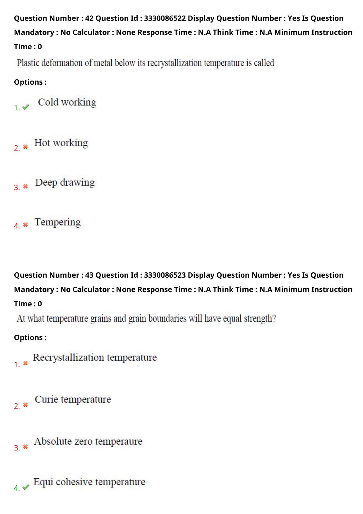 AP PGECET 2024 Metallurgy Question Paper with Preliminary Key - Page 25