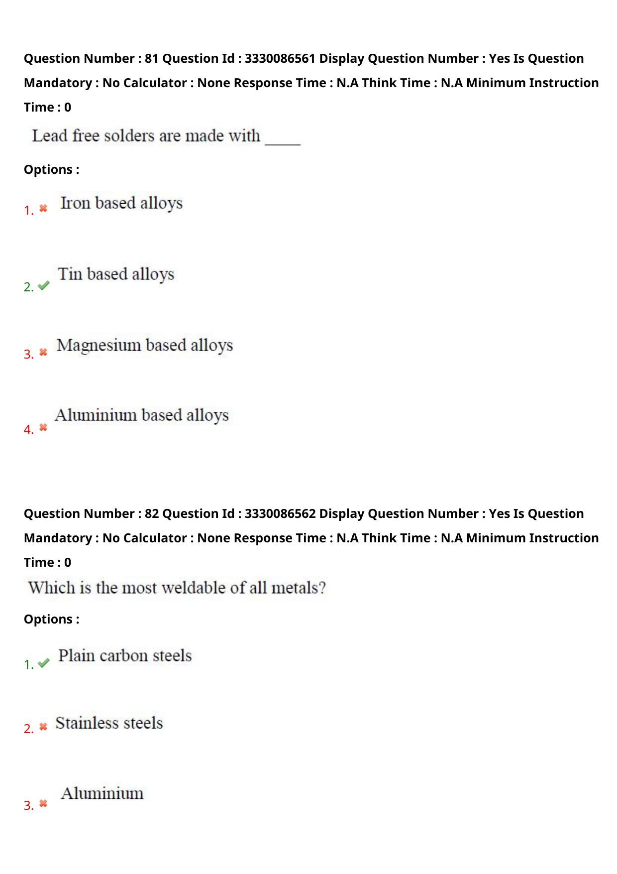 AP PGECET 2024 Metallurgy Question Paper with Preliminary Key - Page 46