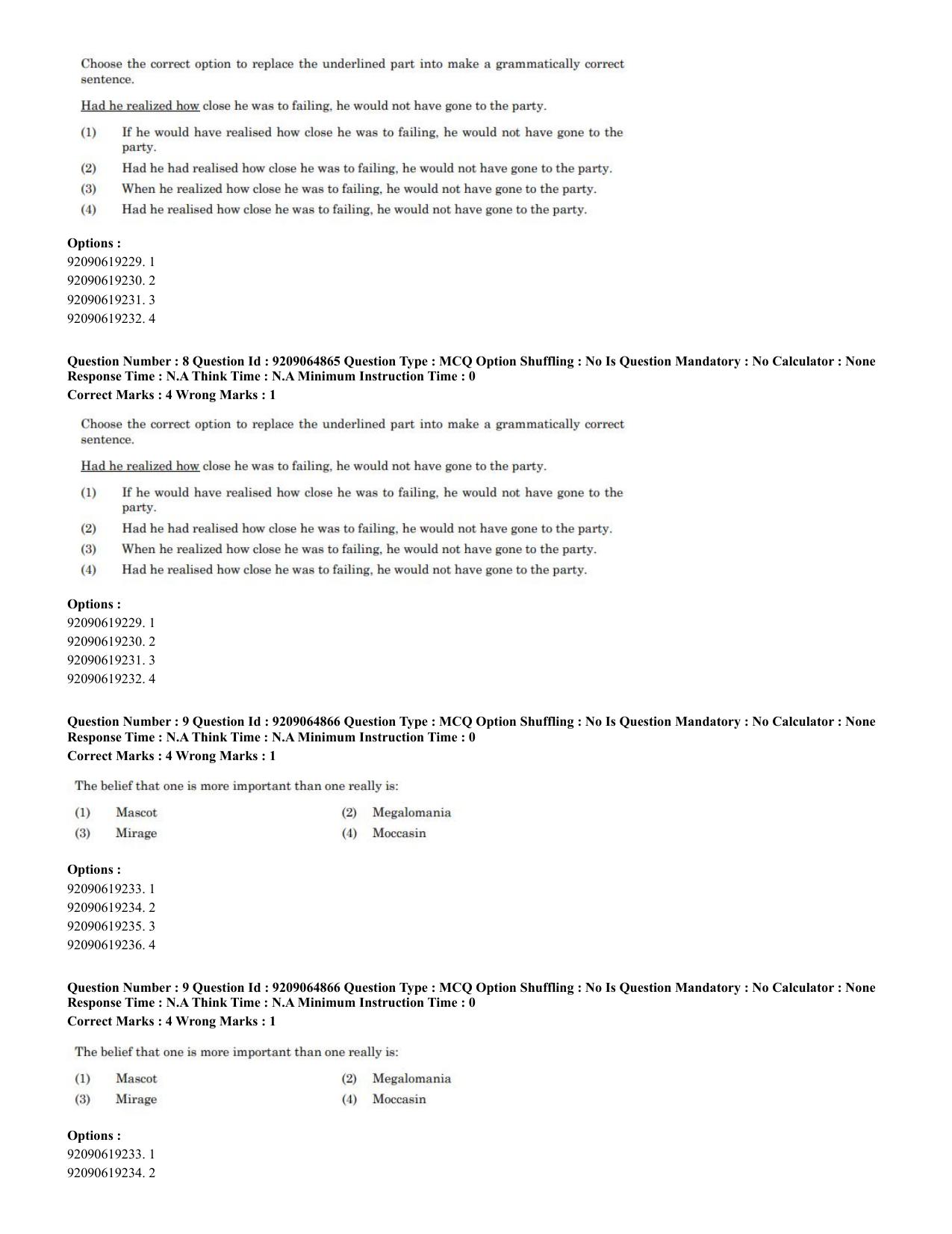 CUET PG 2023: SCQP08 – Chemistry (Eng.)-Shift-2 (06-06-2023) Question Paper - Page 9