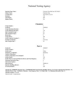 CUET PG 2023: SCQP08 – Chemistry (Eng.)-Shift-2 (06-06-2023) Question Paper