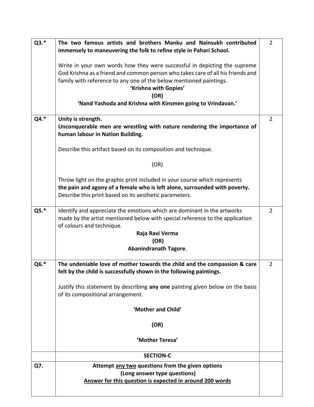 CBSE Class 12 Painting Sample Paper 2023 - Page 3