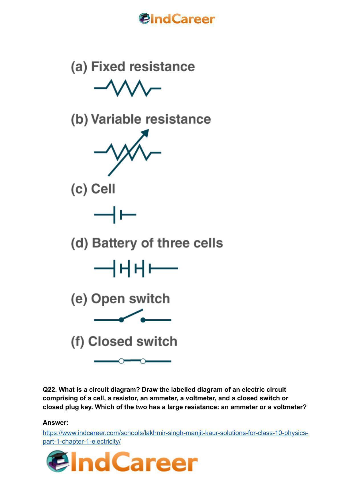 Lakhmir Singh Manjit Kaur  Solutions for Class 10 Physics (Part 1) Chapter 1- Electricity - Page 19