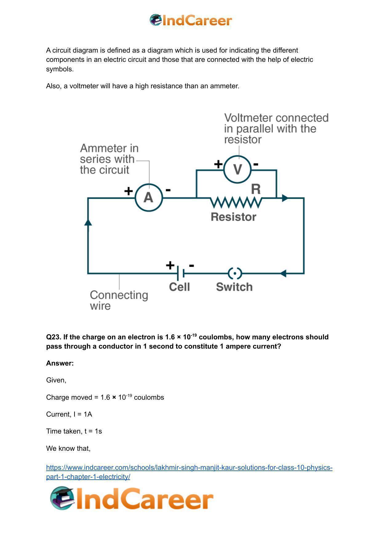 Lakhmir Singh Manjit Kaur  Solutions for Class 10 Physics (Part 1) Chapter 1- Electricity - Page 20