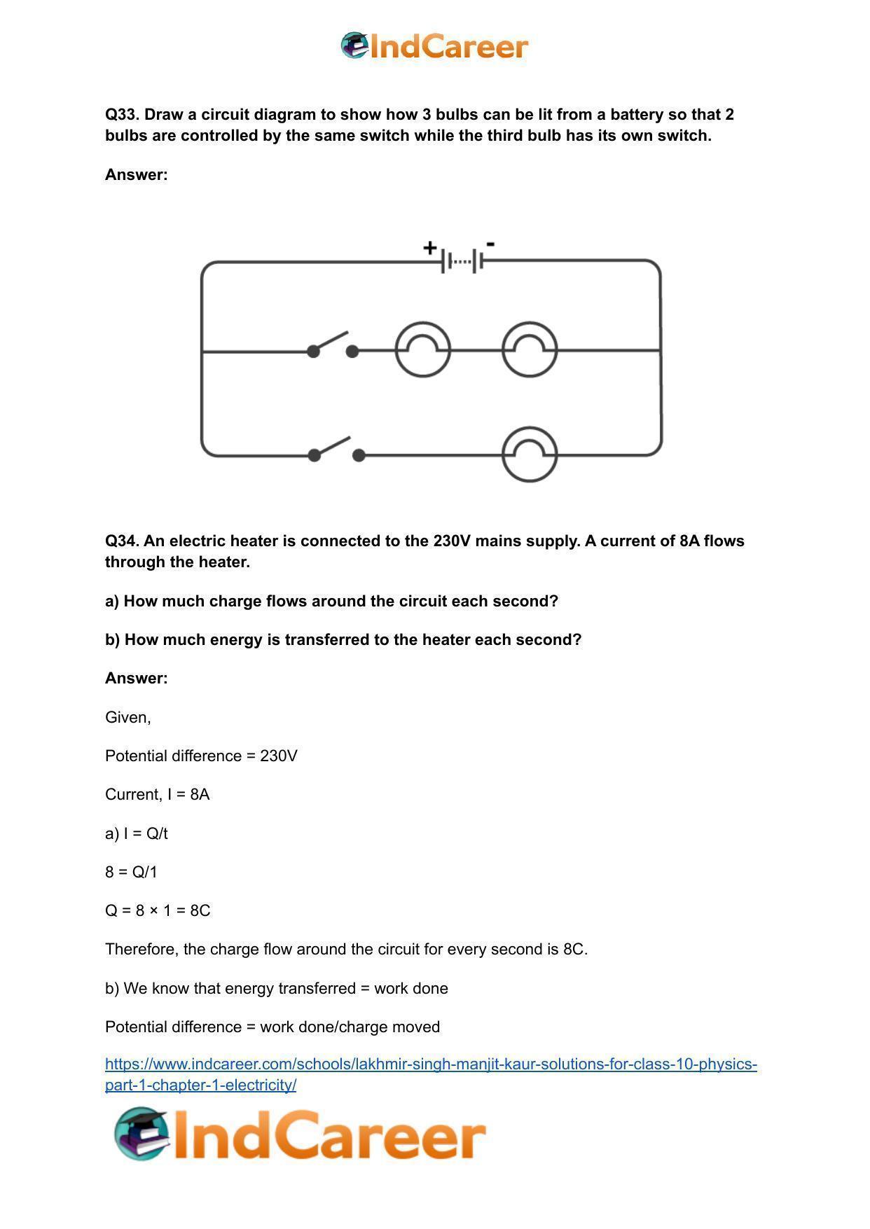 Lakhmir Singh Manjit Kaur  Solutions for Class 10 Physics (Part 1) Chapter 1- Electricity - Page 27
