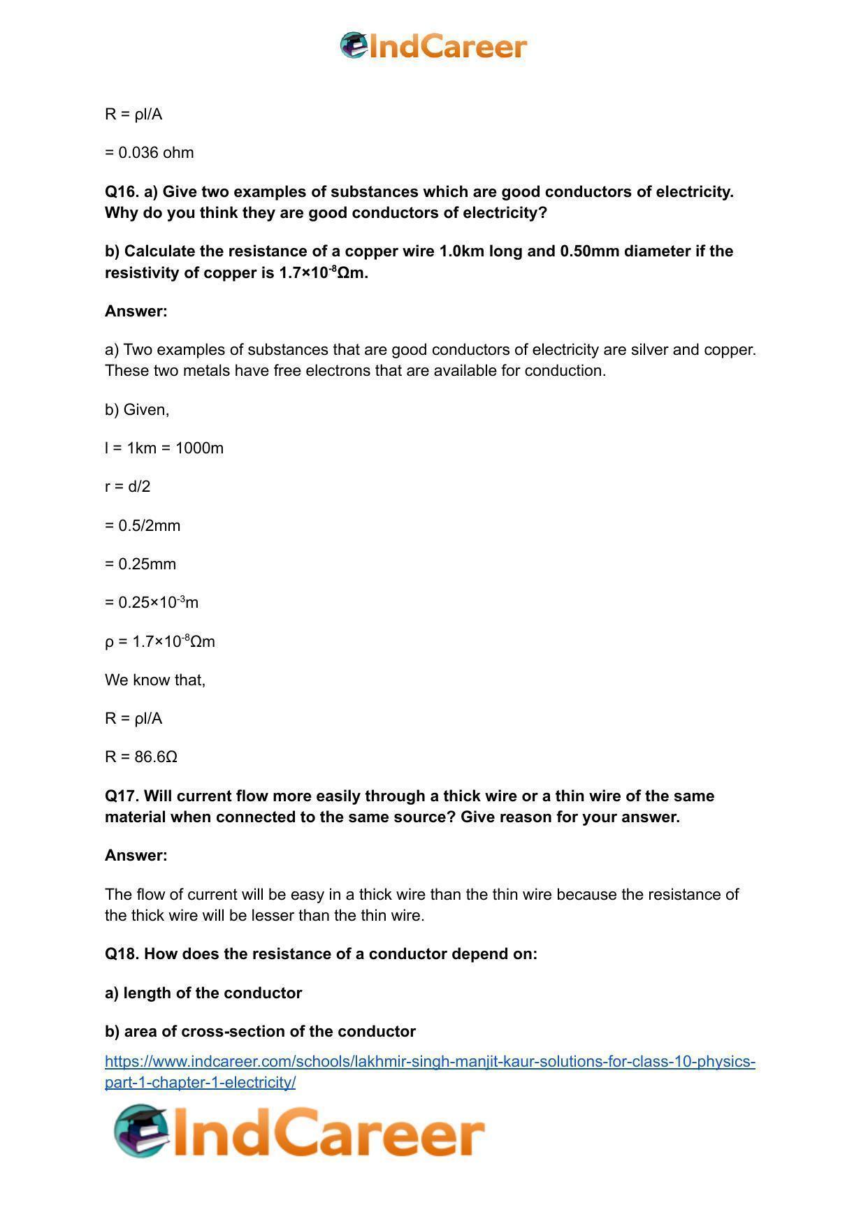 Lakhmir Singh Manjit Kaur  Solutions for Class 10 Physics (Part 1) Chapter 1- Electricity - Page 47