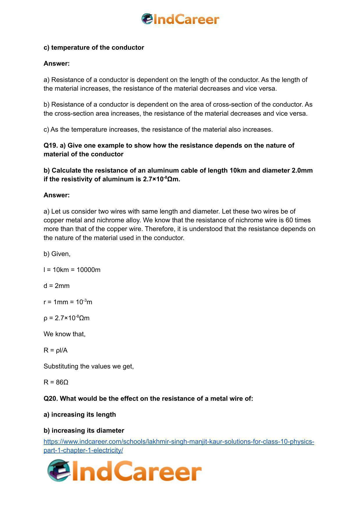 Lakhmir Singh Manjit Kaur  Solutions for Class 10 Physics (Part 1) Chapter 1- Electricity - Page 48
