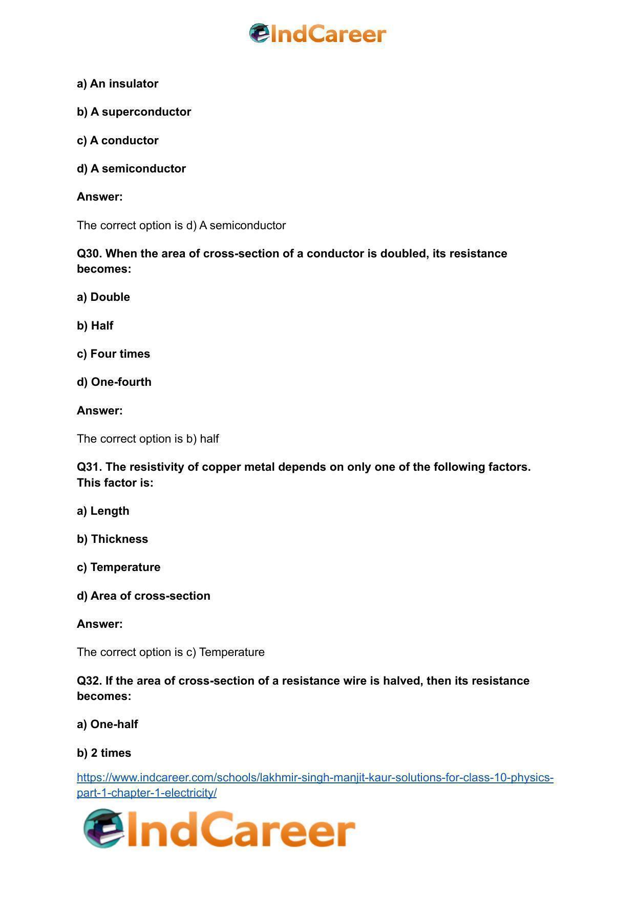Lakhmir Singh Manjit Kaur  Solutions for Class 10 Physics (Part 1) Chapter 1- Electricity - Page 54