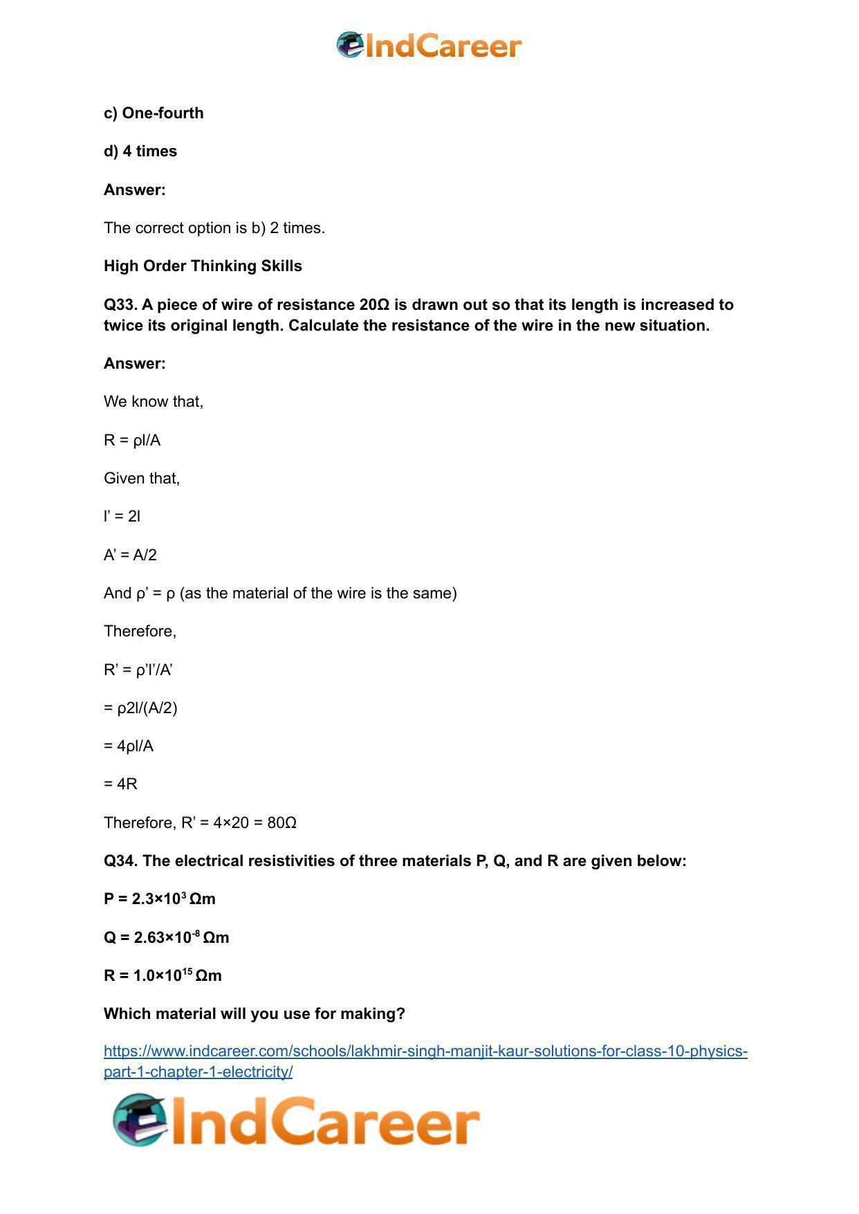 Lakhmir Singh Manjit Kaur  Solutions for Class 10 Physics (Part 1) Chapter 1- Electricity - Page 55