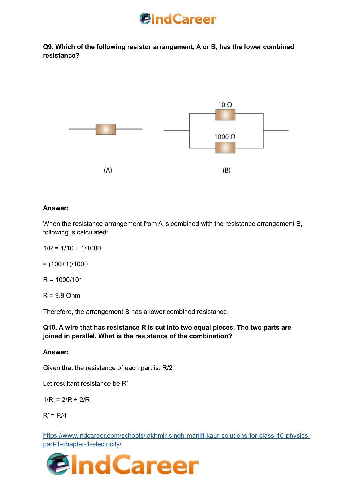 Lakhmir Singh Manjit Kaur  Solutions for Class 10 Physics (Part 1) Chapter 1- Electricity - Page 60