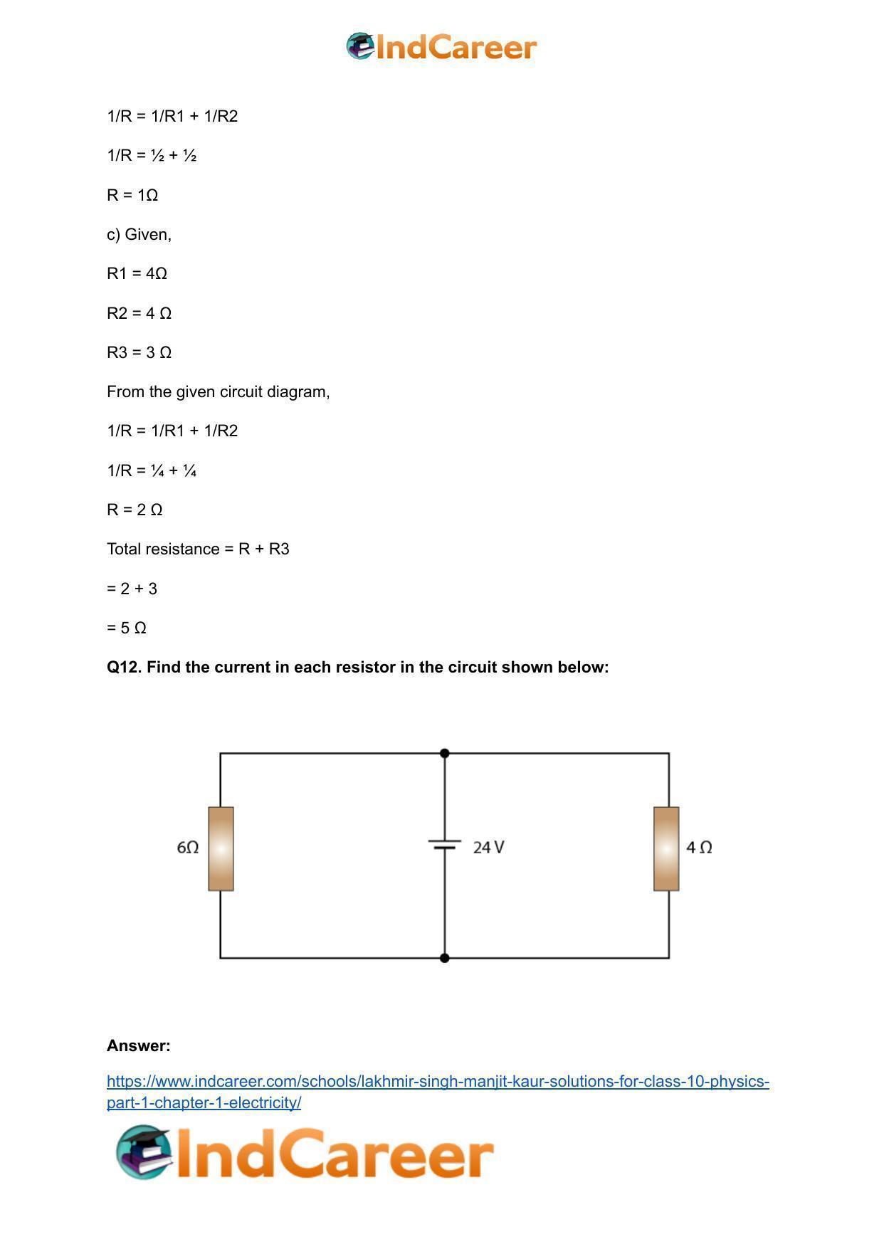 Lakhmir Singh Manjit Kaur  Solutions for Class 10 Physics (Part 1) Chapter 1- Electricity - Page 62
