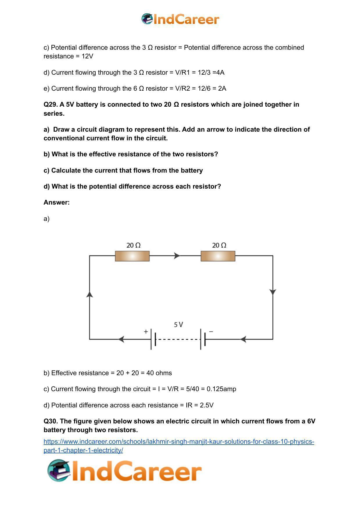 Lakhmir Singh Manjit Kaur  Solutions for Class 10 Physics (Part 1) Chapter 1- Electricity - Page 78