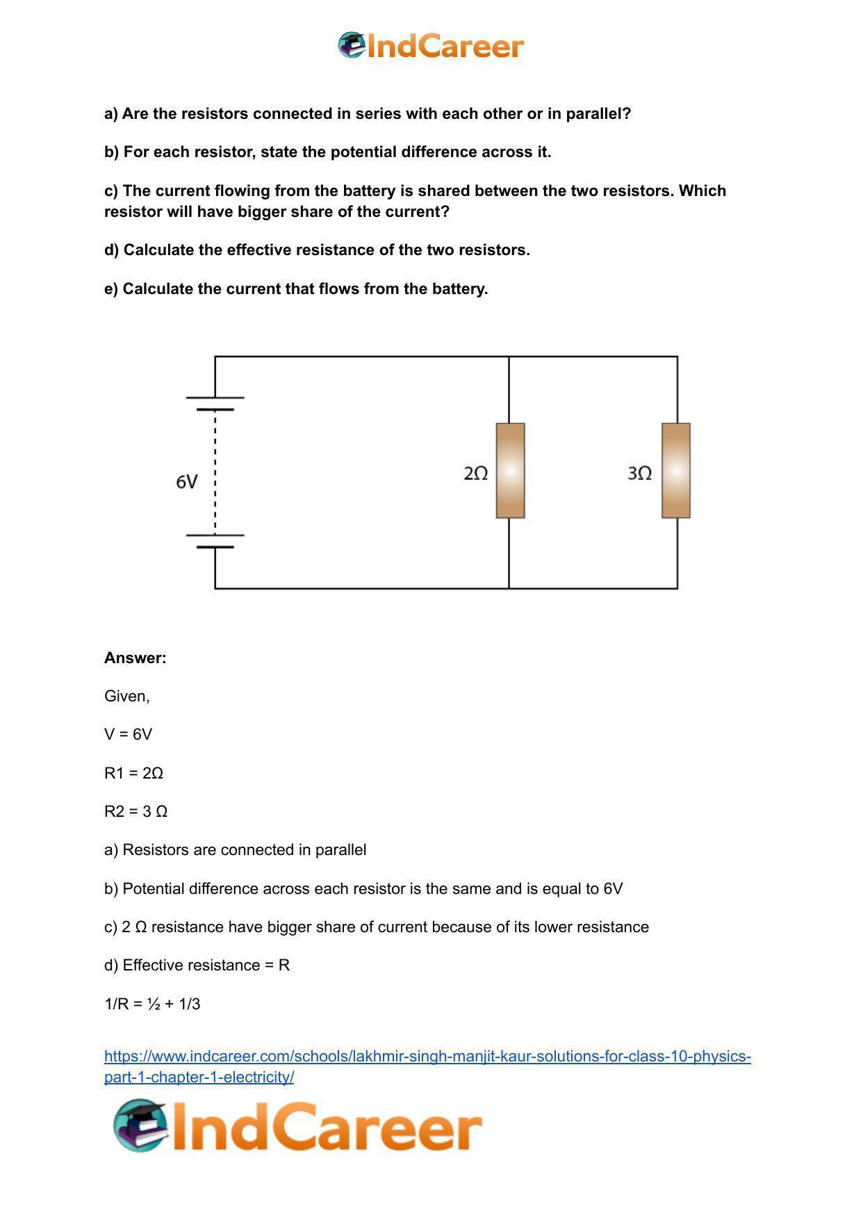 Lakhmir Singh Manjit Kaur  Solutions for Class 10 Physics (Part 1) Chapter 1- Electricity - Page 79