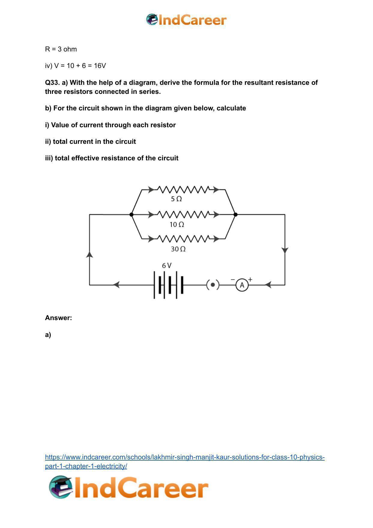 Lakhmir Singh Manjit Kaur  Solutions for Class 10 Physics (Part 1) Chapter 1- Electricity - Page 83