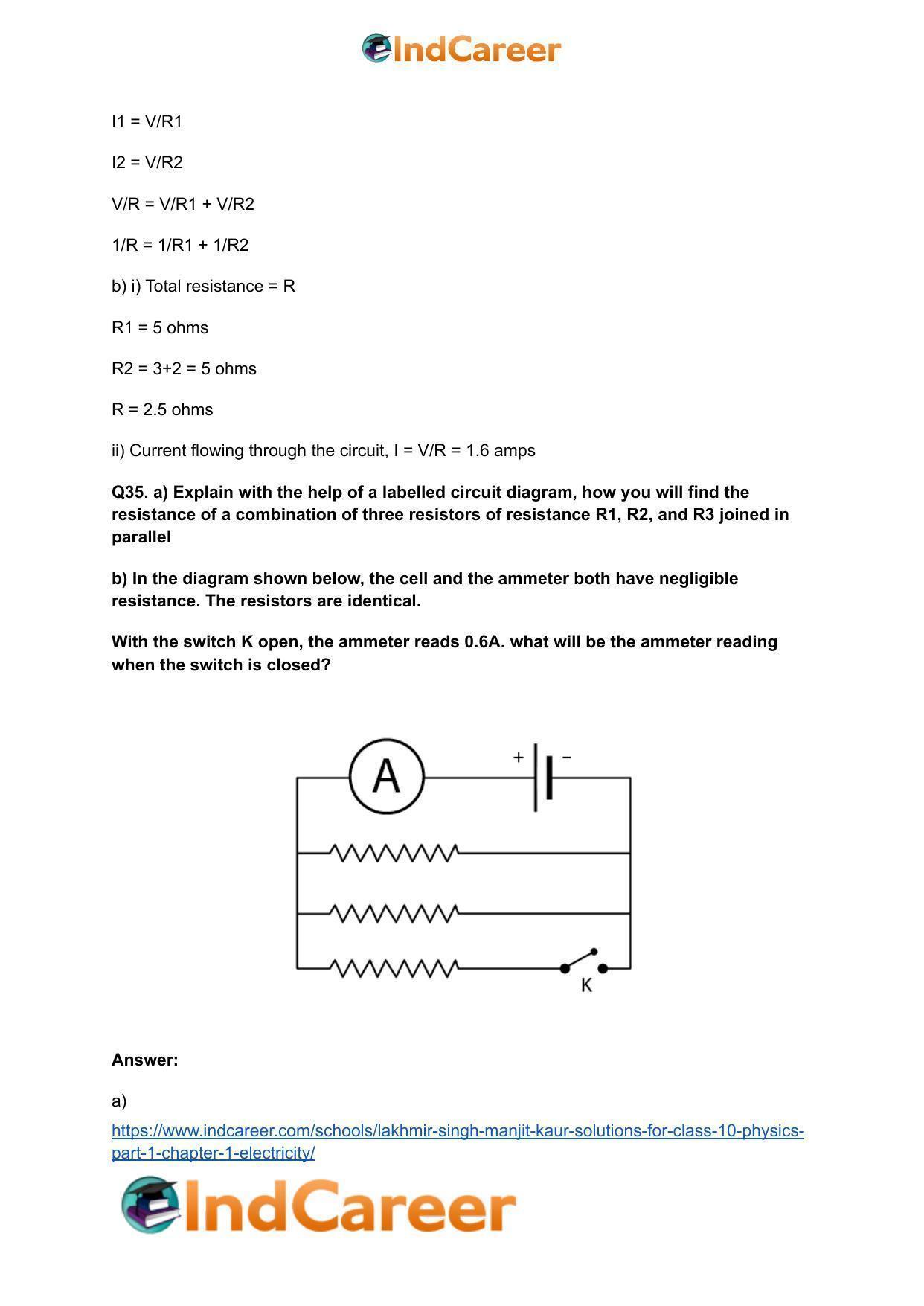 Lakhmir Singh Manjit Kaur  Solutions for Class 10 Physics (Part 1) Chapter 1- Electricity - Page 86