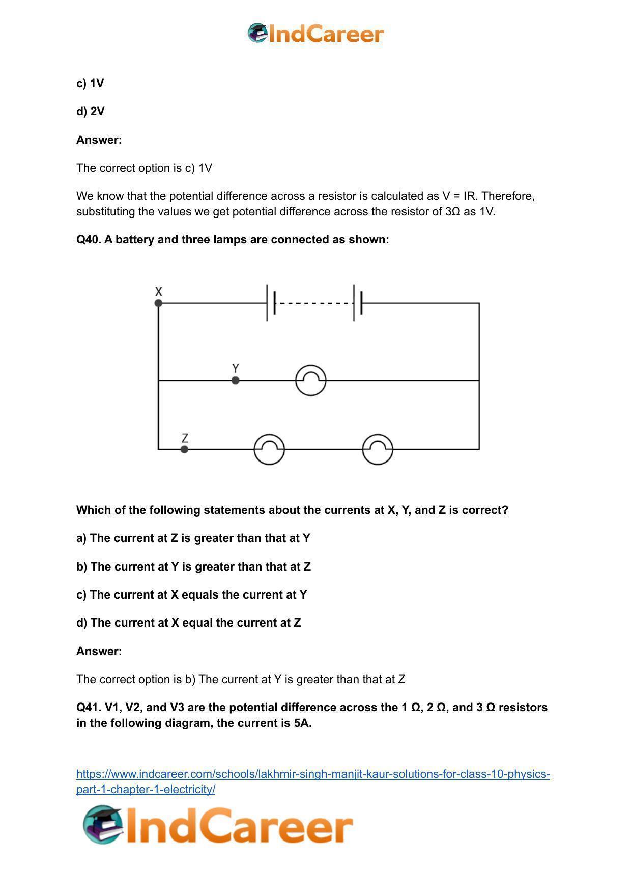 Lakhmir Singh Manjit Kaur  Solutions for Class 10 Physics (Part 1) Chapter 1- Electricity - Page 90