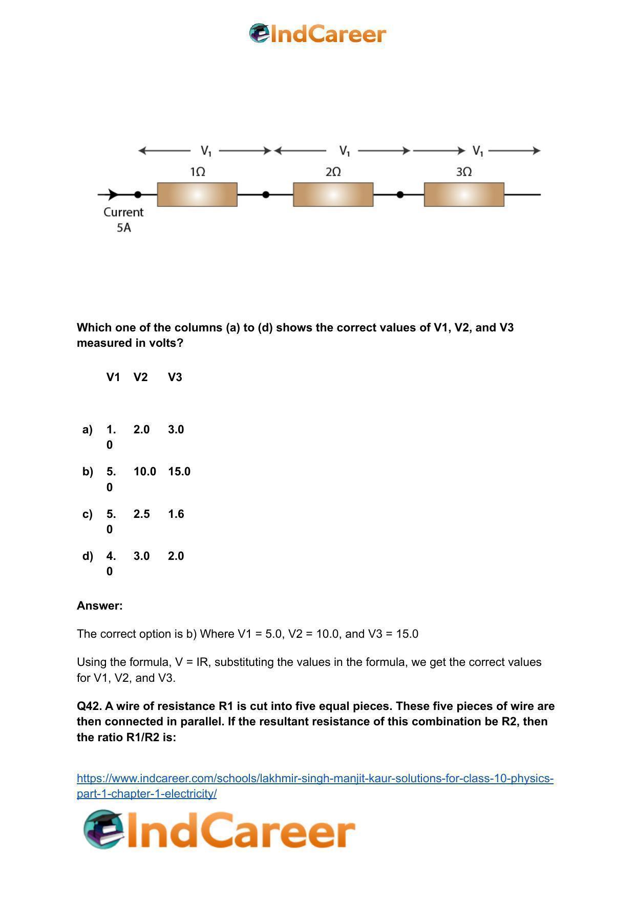 Lakhmir Singh Manjit Kaur  Solutions for Class 10 Physics (Part 1) Chapter 1- Electricity - Page 91