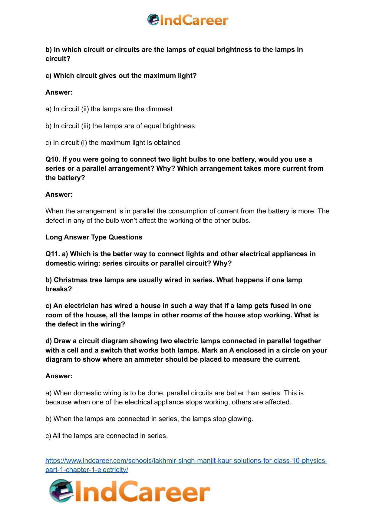 Lakhmir Singh Manjit Kaur  Solutions for Class 10 Physics (Part 1) Chapter 1- Electricity - Page 95