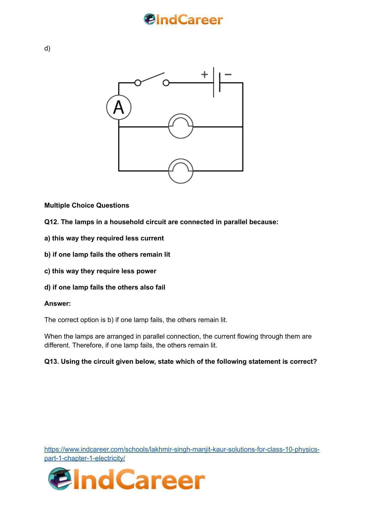 Lakhmir Singh Manjit Kaur  Solutions for Class 10 Physics (Part 1) Chapter 1- Electricity - Page 96