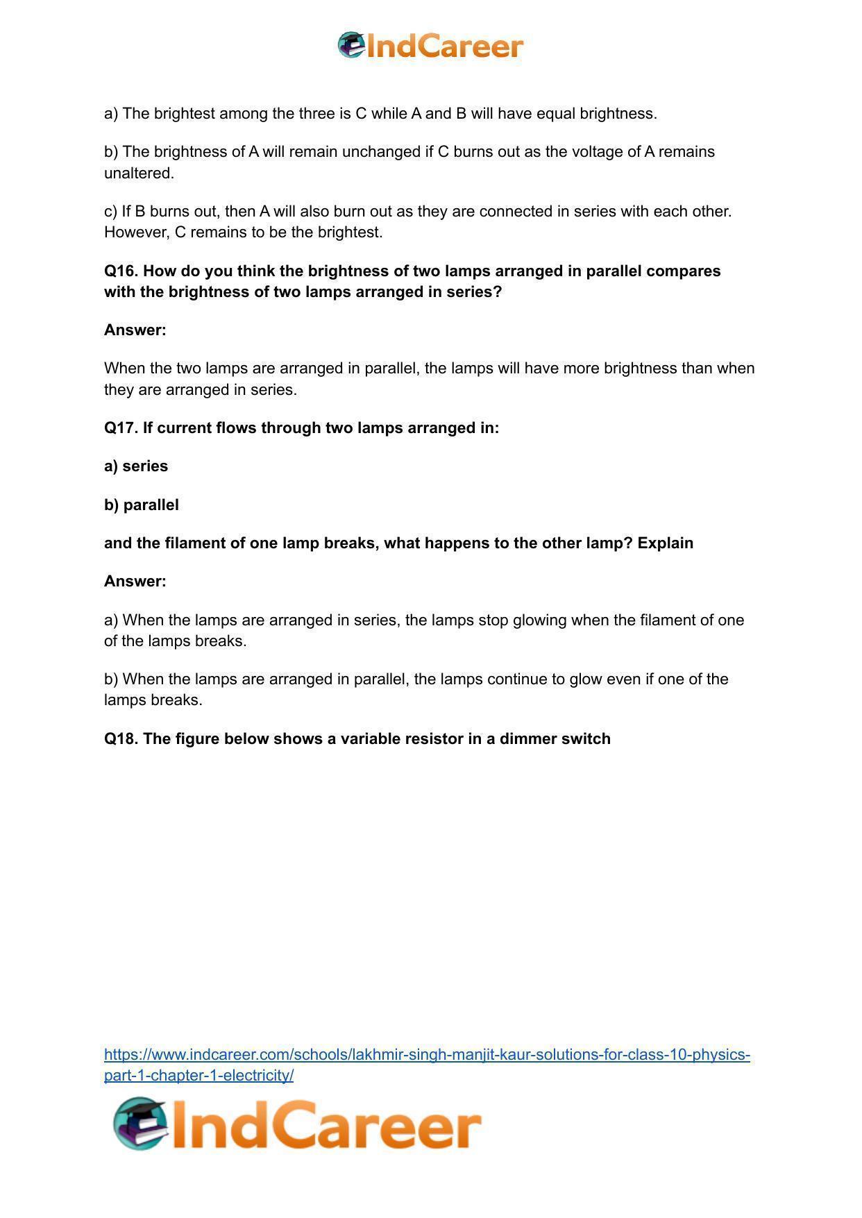 Lakhmir Singh Manjit Kaur  Solutions for Class 10 Physics (Part 1) Chapter 1- Electricity - Page 99